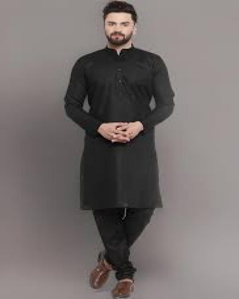 Geometric Chikankari Embroidered Kurta With Pyjamas